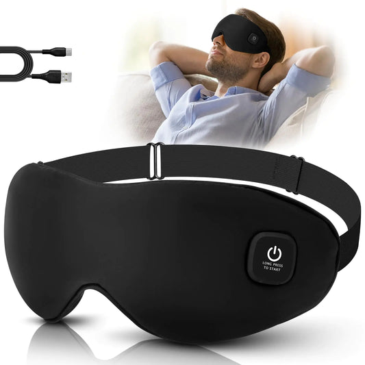 Silk Cordless Heated Eye Mask Washable Heat Eye Compress for Dry Eye Electric Eye Heating Pad Warm Eye Mask for Eye Fatigue Stye Sinus Blepharitis MGD Gifts for Men Women