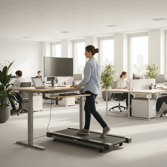 DeskFit Treadmill: Remote-Controlled, Compact Design, 330 Lbs Support