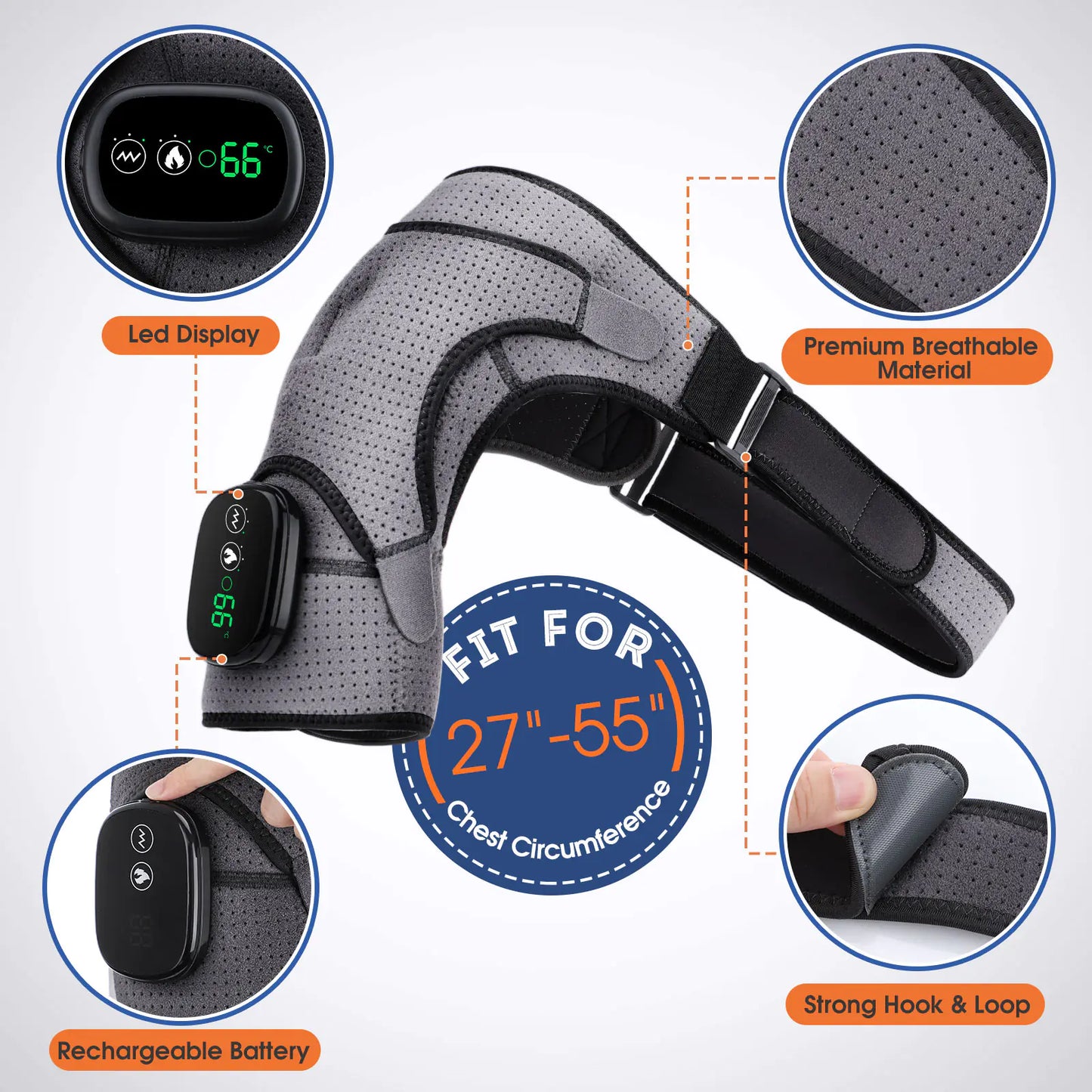 Electric Heating Shoulder Massager and Support Belt