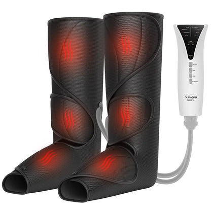 QUINEAR Leg Massager with Heat Air Compression Massage for Foot & Calf Helpful for Circulation and Pain Relief Muscles Relaxation(FSA or HSA Eligible)