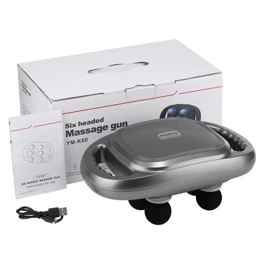 6-Head Fascia Gun: Full-Body Muscle Massager