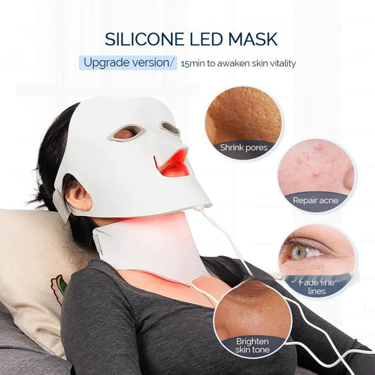 ✨7-Color LED Silicone Face Mask