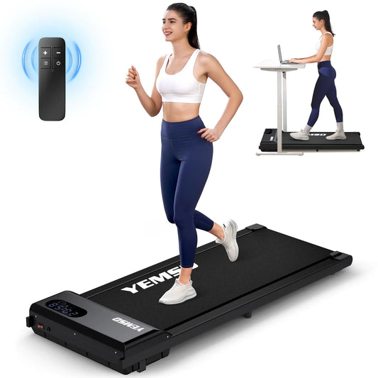 DeskFit Treadmill: Remote-Controlled, Compact Design, 330 Lbs Support
